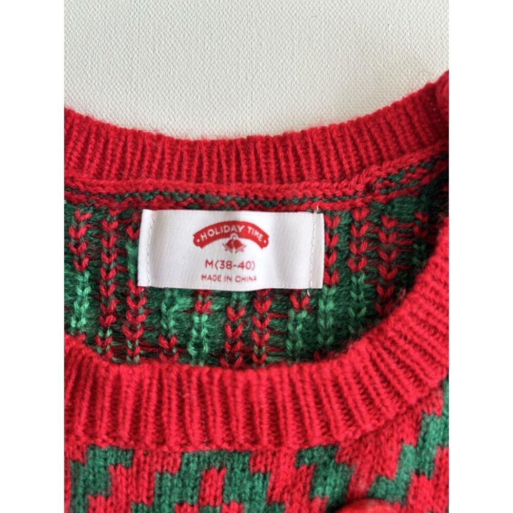 Soft Faux Fur Llama Sunglasses Ugly Christmas Sweater Holiday Red Green Unisex M - Picture 4 of 10